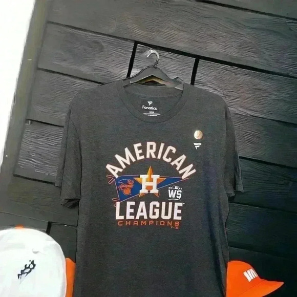 Fanatics Charcoal Houston Astros Med. 2021 American League Champions NEW - Picture 4 of 6